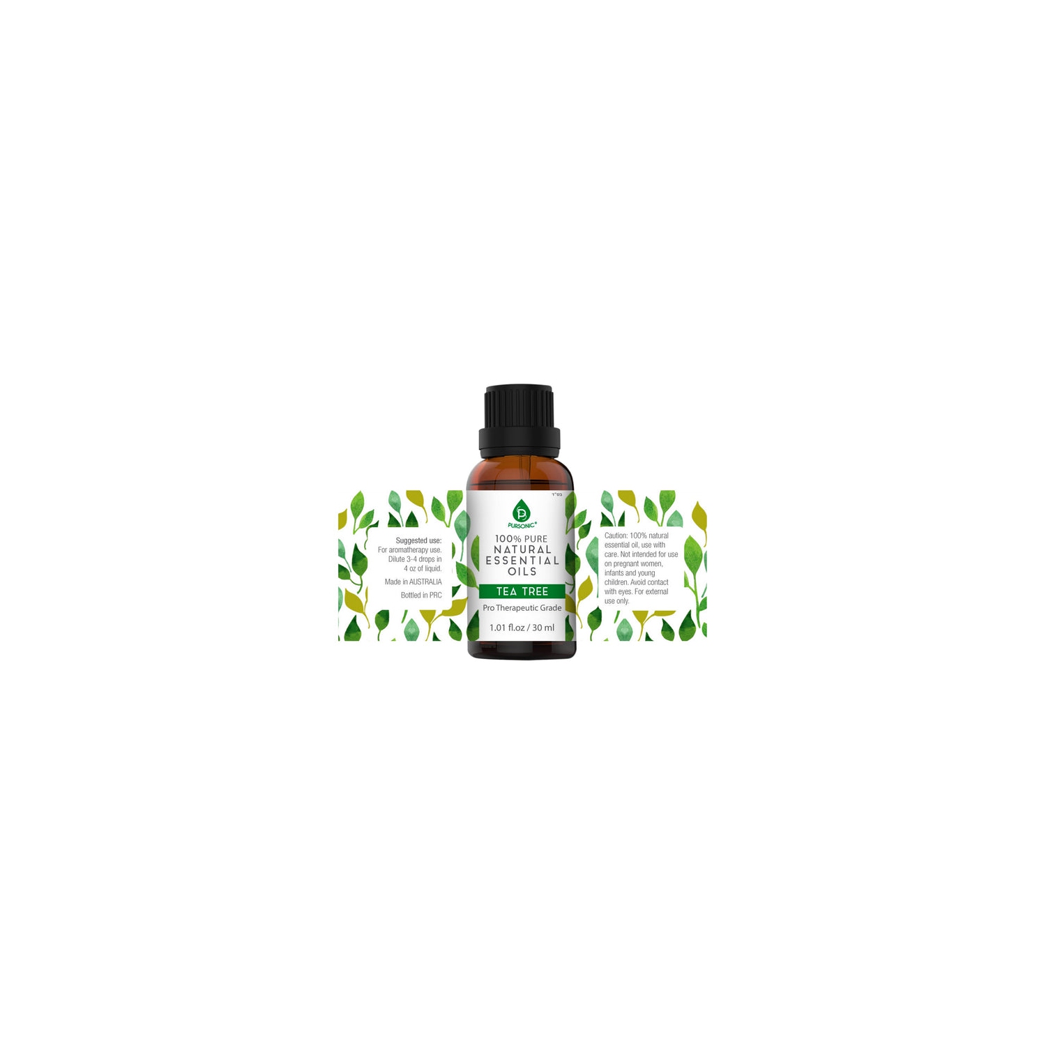 Pursonic 100% Pure & Natural Tea Tree Essential Oils