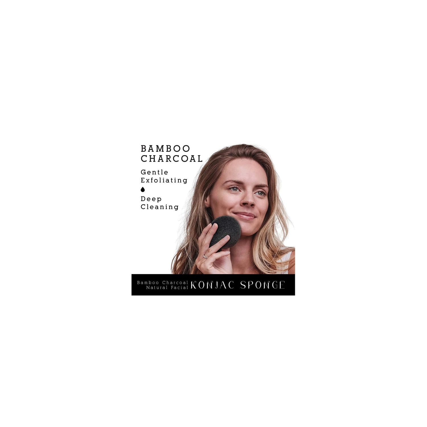 Duo éponge naturel pour le visage Konjac de Pursonic