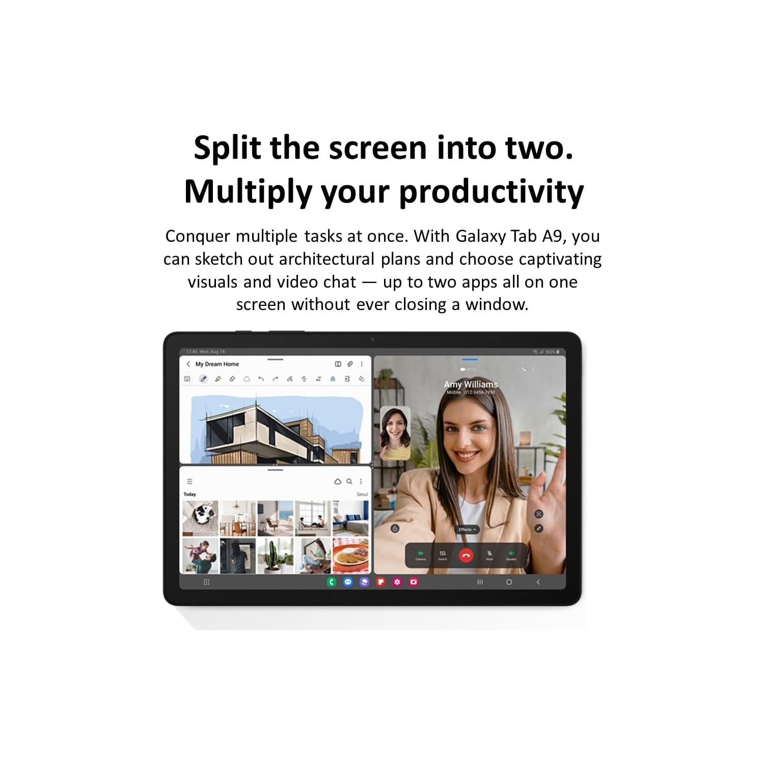 Tout neuf - tablette Galaxy Tab A9 8,7 po Wi-Fi de Samsung | mémoire vive 4&nbsp;Go de 64&nbsp;Go - Graphite