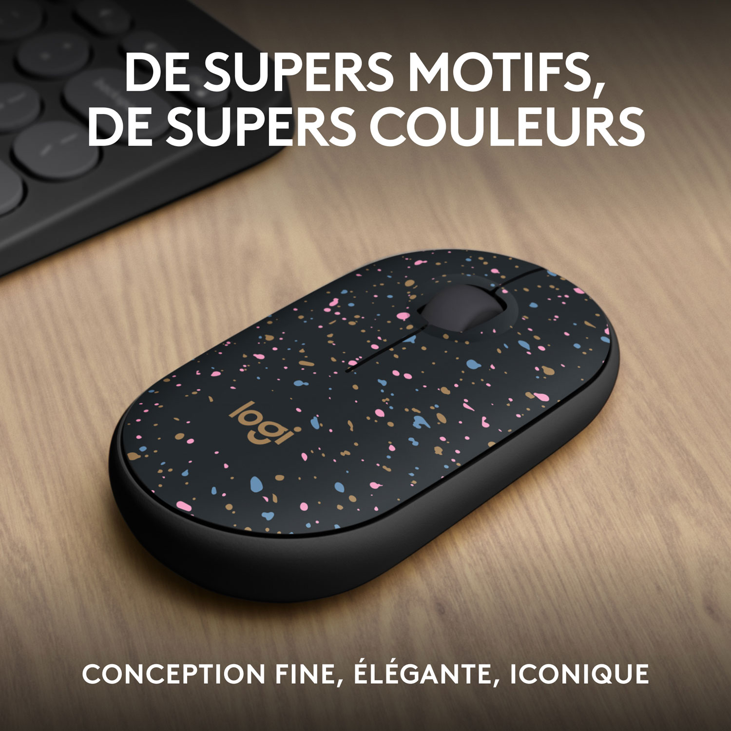 Souris de jeu optique sans fil de 1000 ppp M340 X LIGHTSPEED de Logitech - Taches