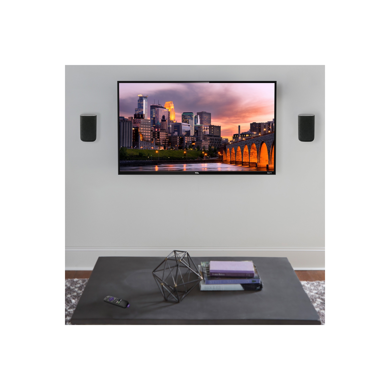 Sanus Speaker Wall Mounts for Bookshelf Speakers up to 10lbs - pair, black