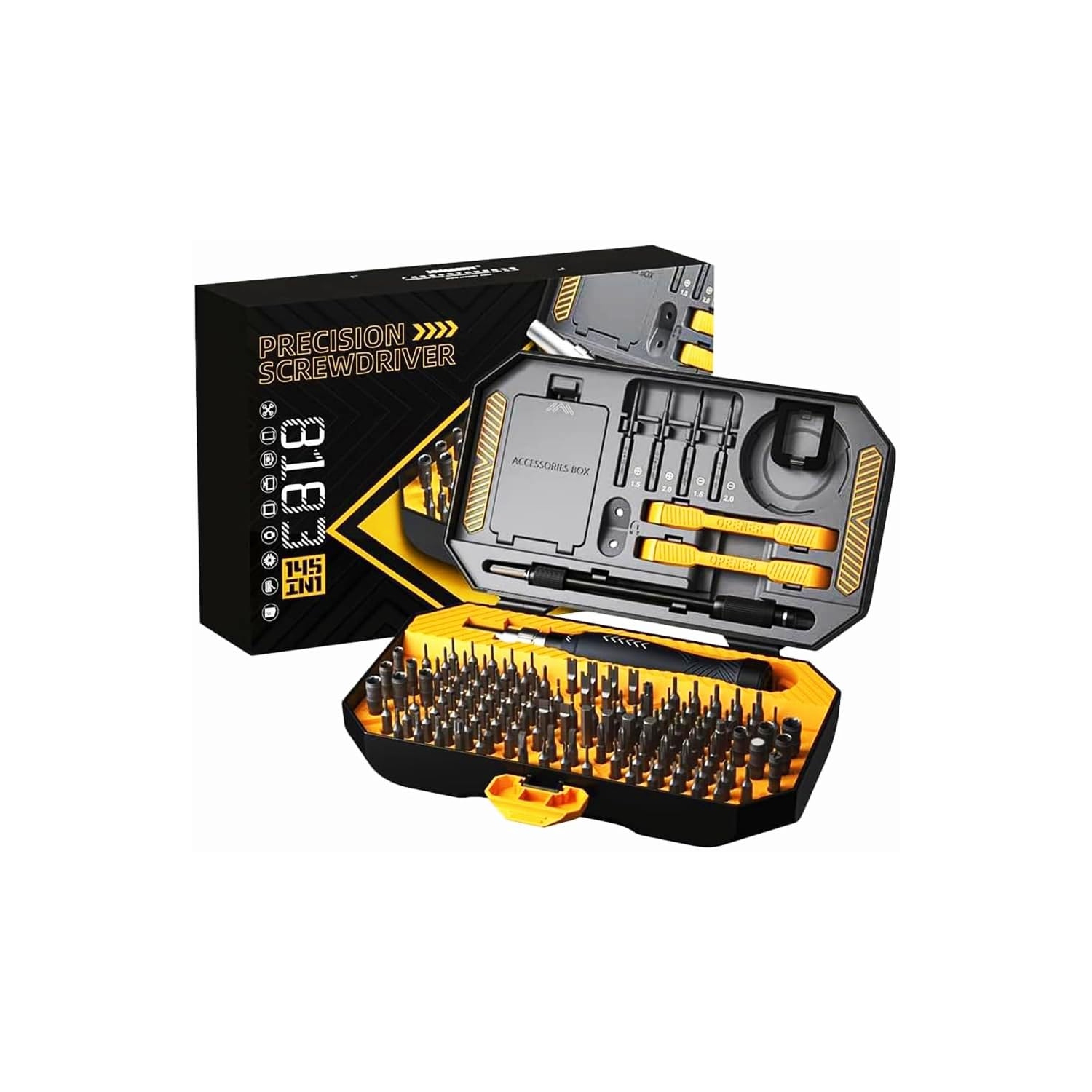 Screwdriver Set - BeiLan 145 in 1 Professional Electronics Screwdriver Set with Case Multi-Function Magnetic Torx Repair Tool Kit Compatible with