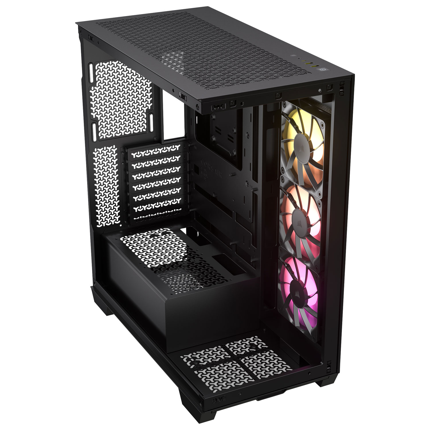 Tour d'ordinateur mi-haute ATX 3500X ARGB de Corsair - Noir