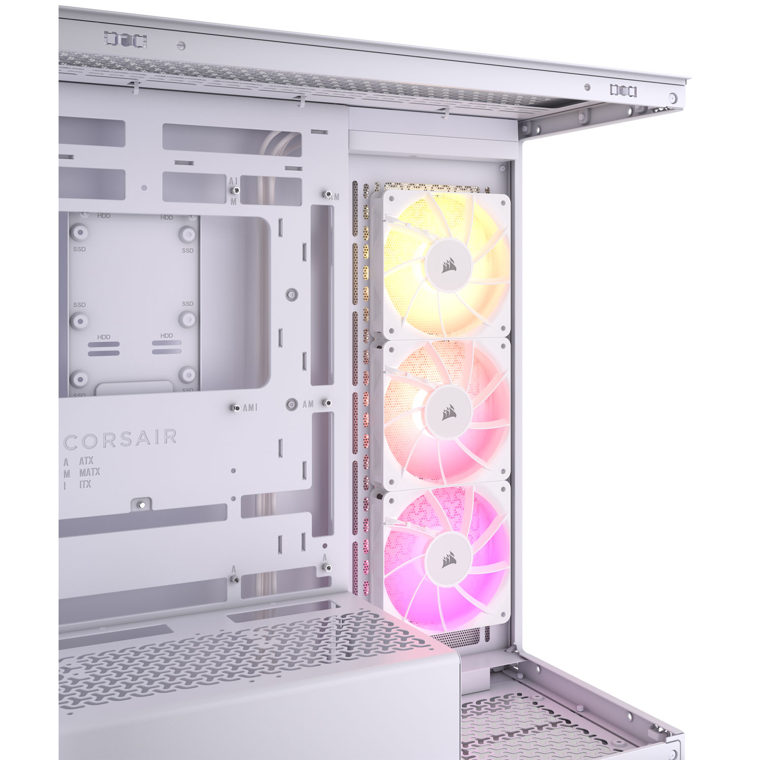 Tour d'ordinateur mi-hauteur ATX 3500X ARGB de Corsair - Blanc