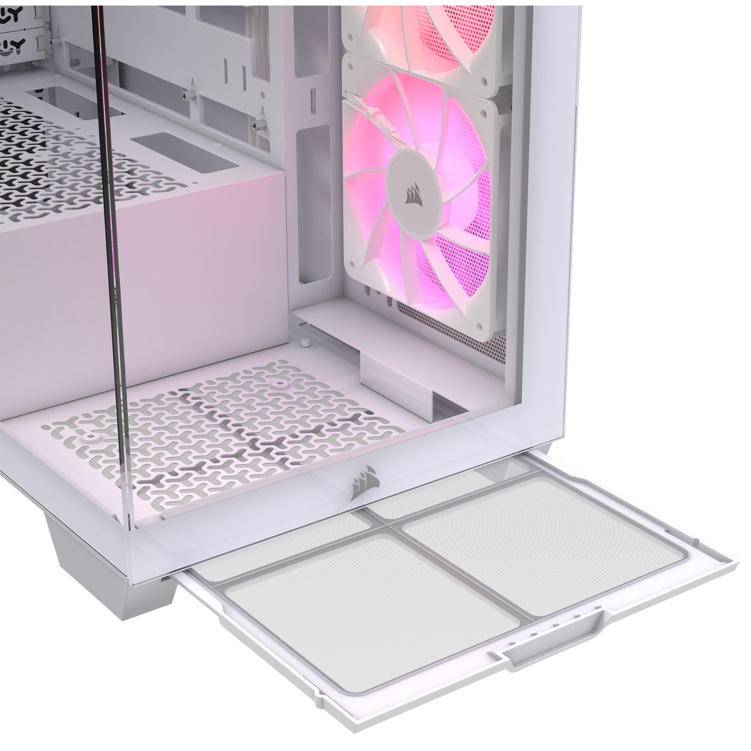 Tour d'ordinateur mi-hauteur ATX 3500X ARGB de Corsair - Blanc