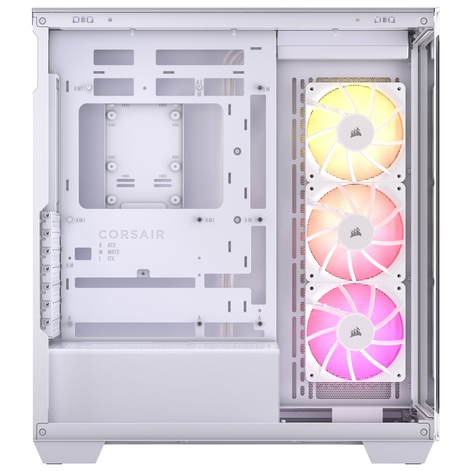 Tour d'ordinateur mi-hauteur ATX 3500X ARGB de Corsair - Blanc