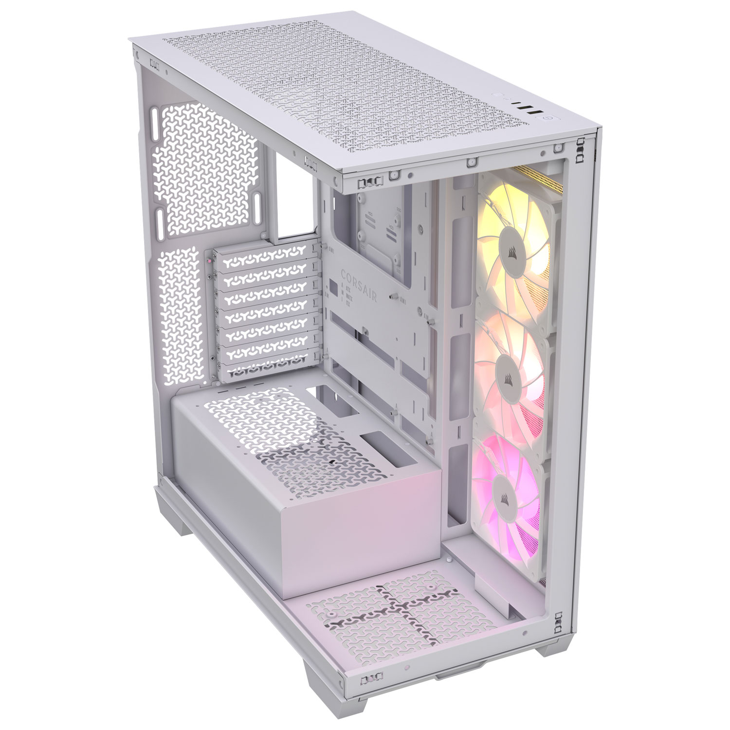 Tour d'ordinateur mi-hauteur ATX 3500X ARGB de Corsair - Blanc