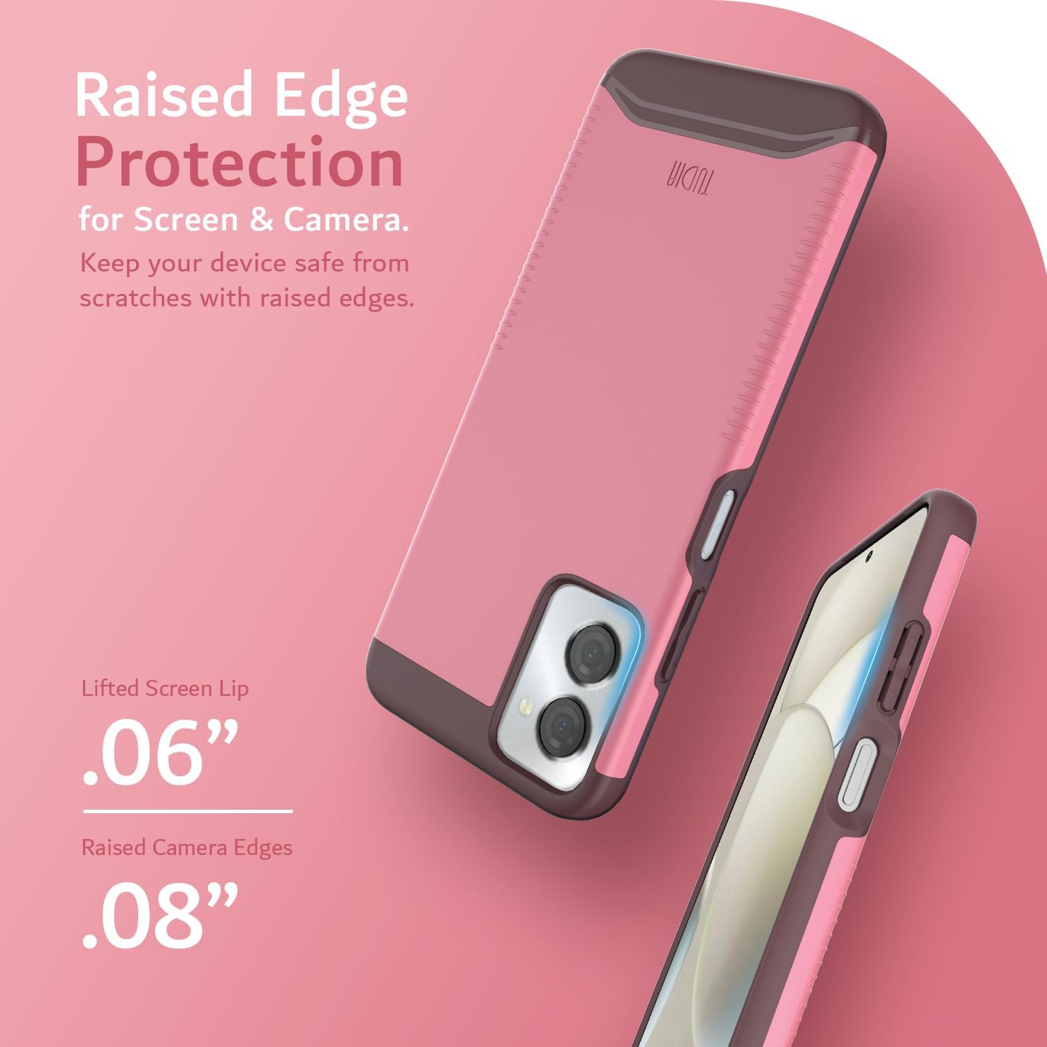 Étui double couche Merge de TUDIA pour Moto G Power 5G 2024 de Motorola - Rose fumé
