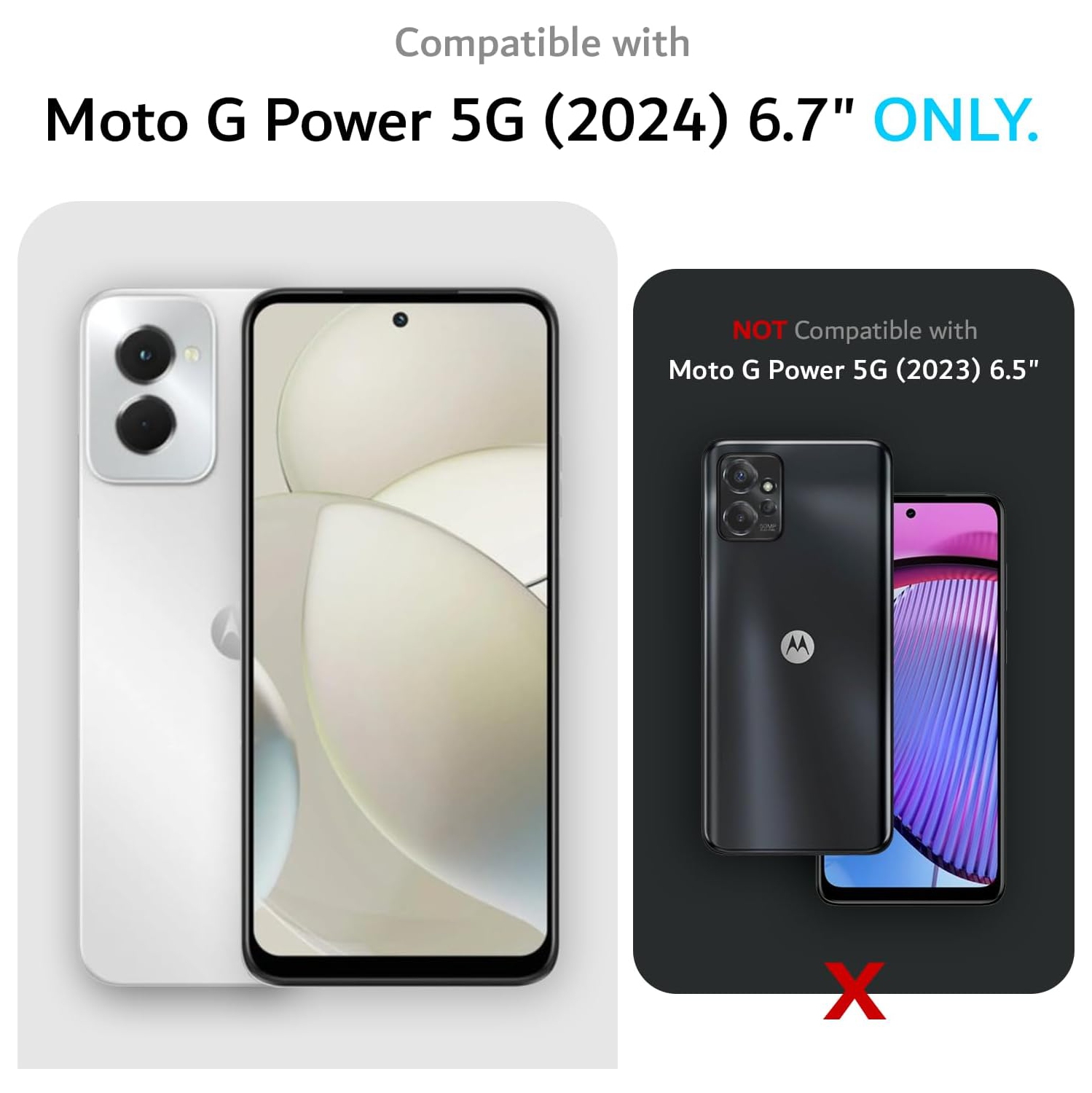 Étui double couche Merge de TUDIA pour Moto G Power 5G 2024 de Motorola - Noir mat