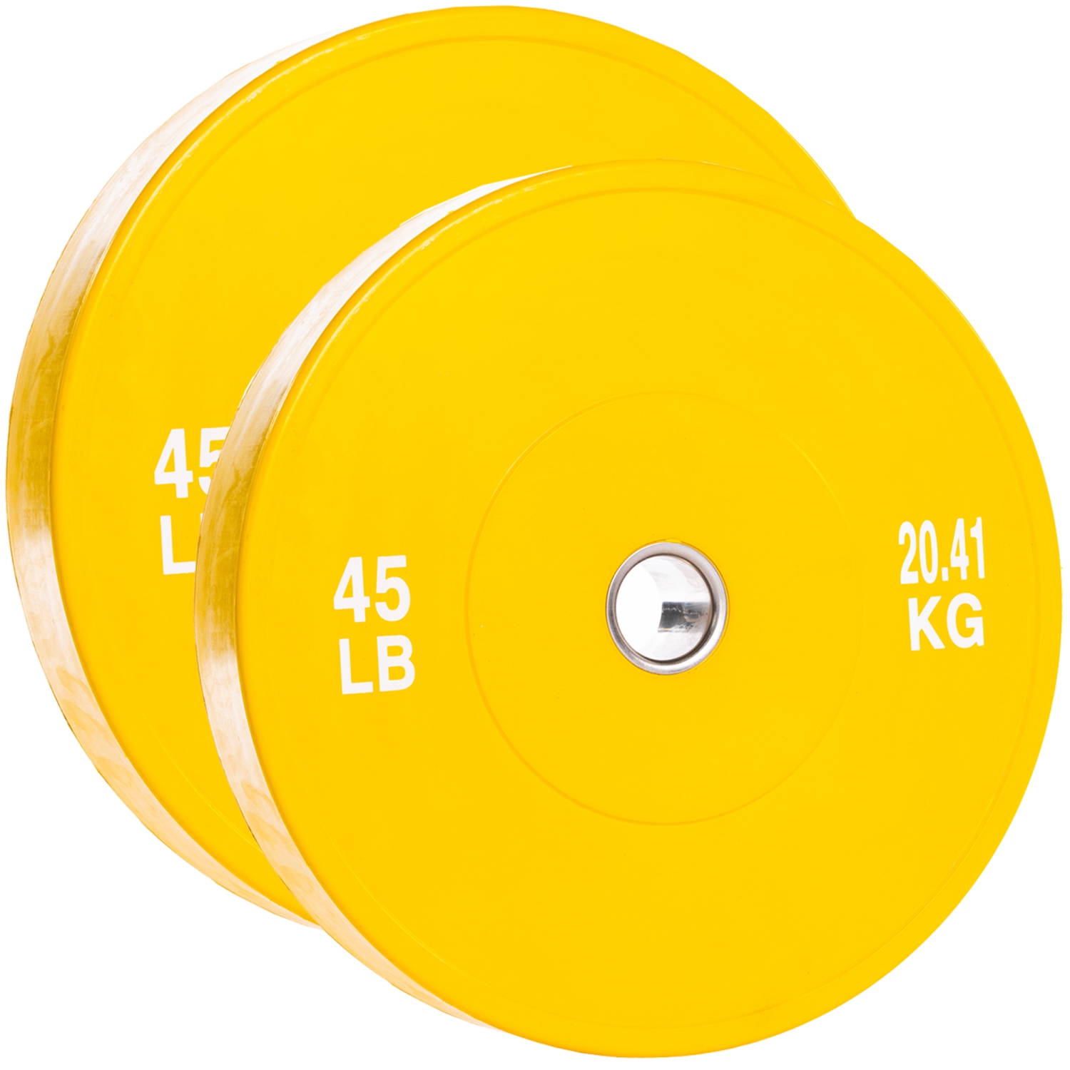 PRISP Olympic Bumper Weight Plate - Rubber Plate for 2 Inch Olympic Barbell with Steel Insert; Pairs, Sets and Single Plates Available