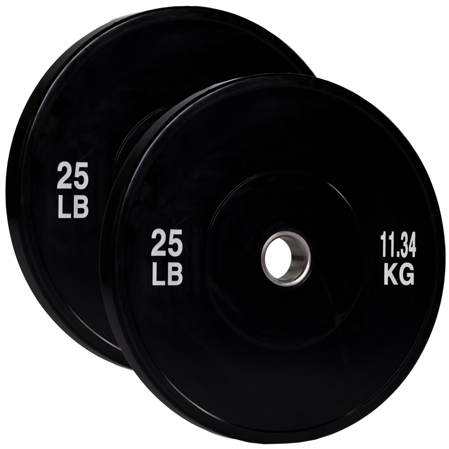 PRISP Olympic Bumper Weight Plate - Rubber Plate for 2 Inch Olympic Barbell with Steel Insert; Pairs, Sets and Single Plates Available