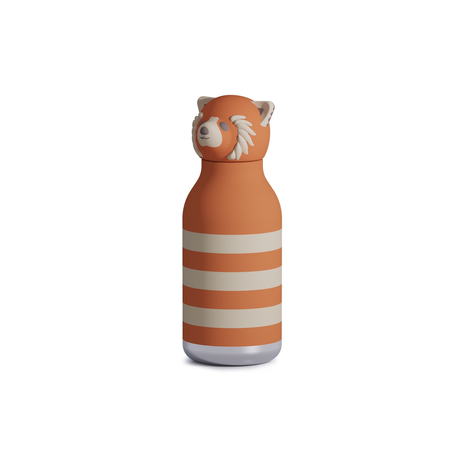Bouteille d'eau isotherme pour enfants avec tête d'animal douce amovible de 16 oz d'Asobu Bestie