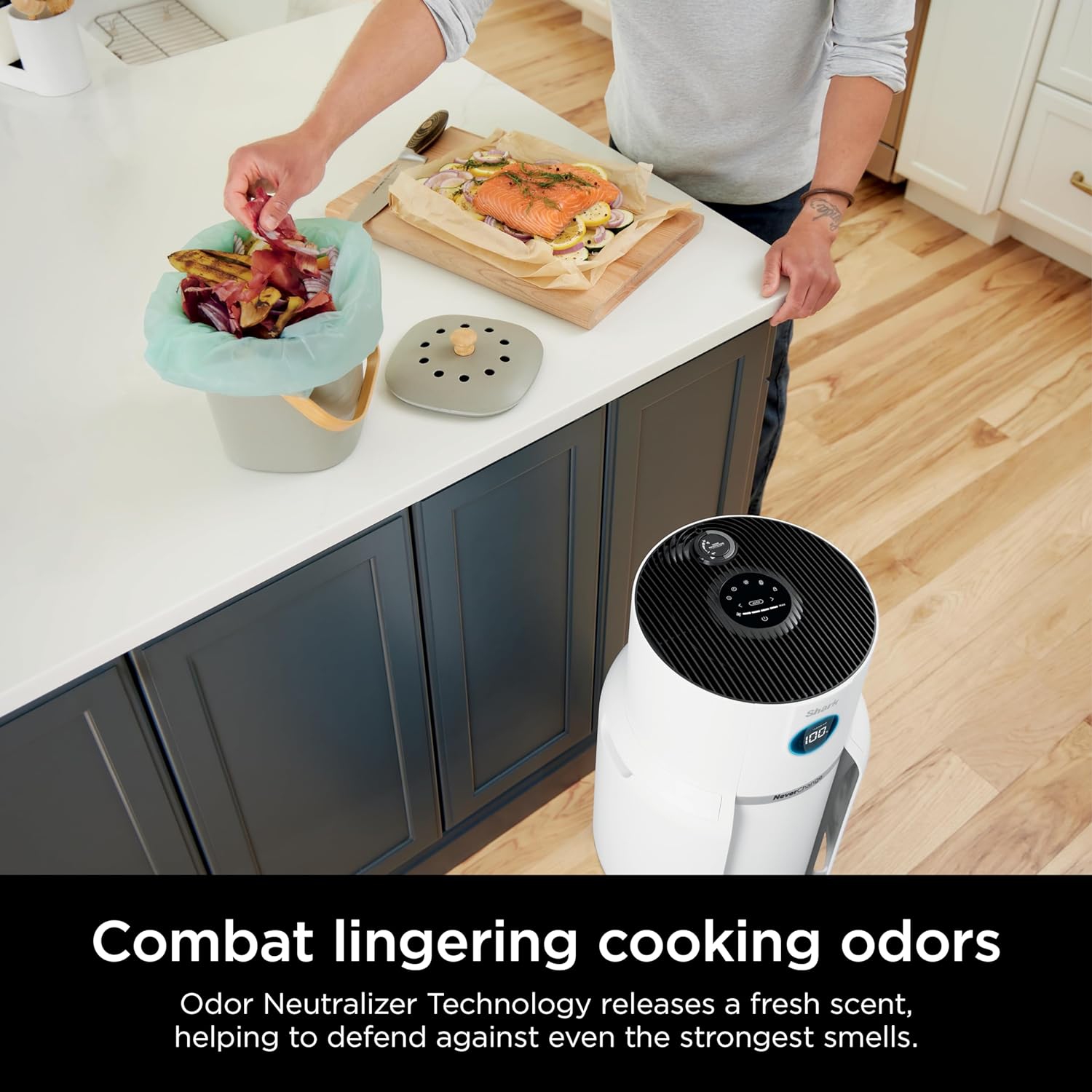 Shark NeverChange™ Air Purifier MAX 5-year filter, 1400 sq. ft., Odor Neutralizer Technology, captures 99.98% of particles, dust, dander, smells