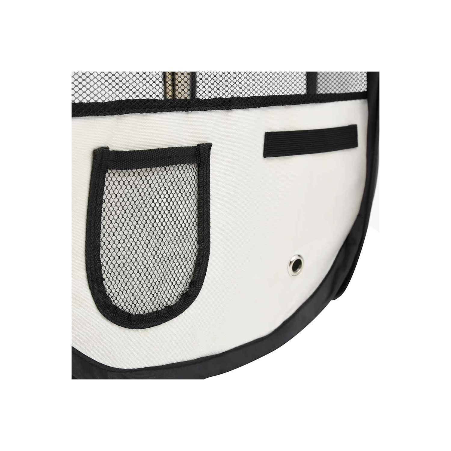 vidaXL Foldable Dog Playpen with Carrying Bag Black 110x110x58 cm