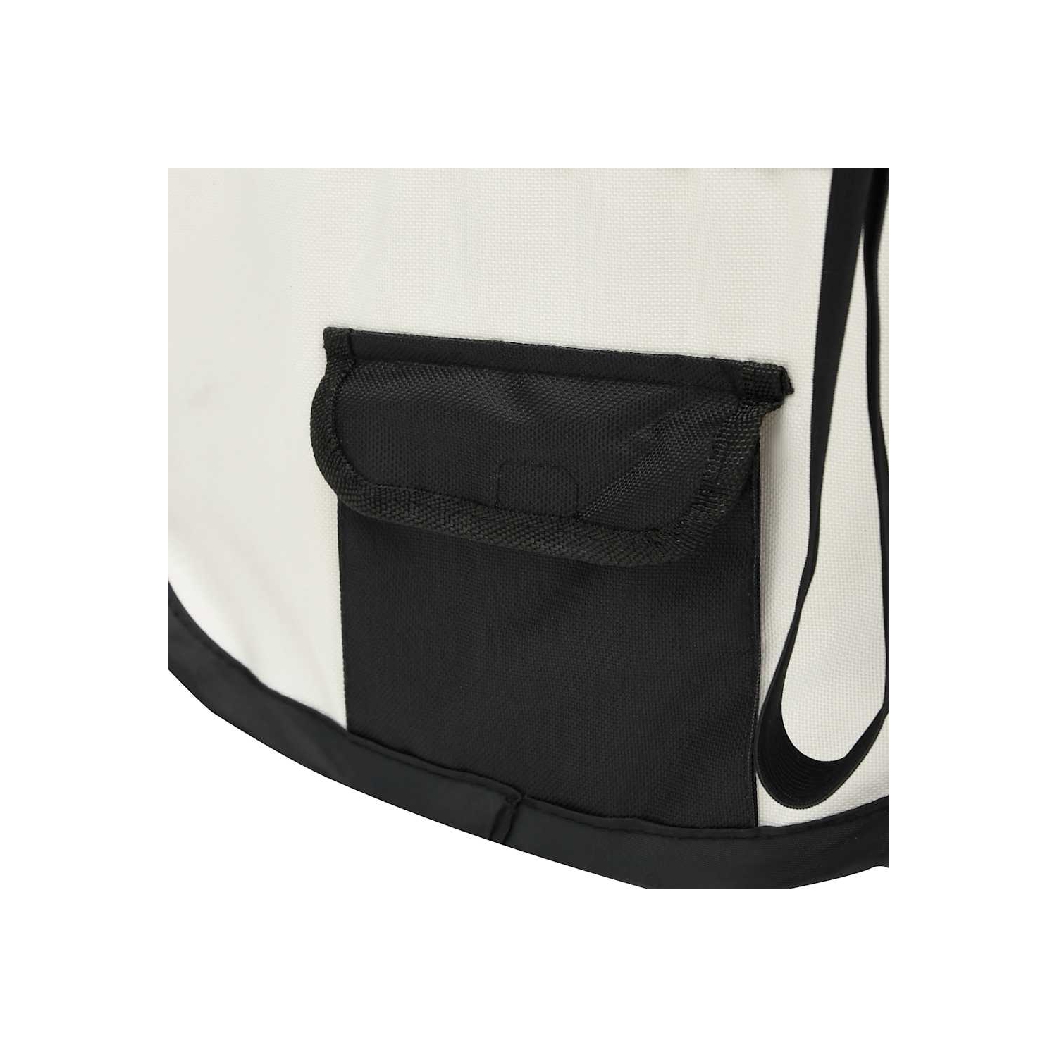 vidaXL Foldable Dog Playpen with Carrying Bag Black 145x145x61 cm