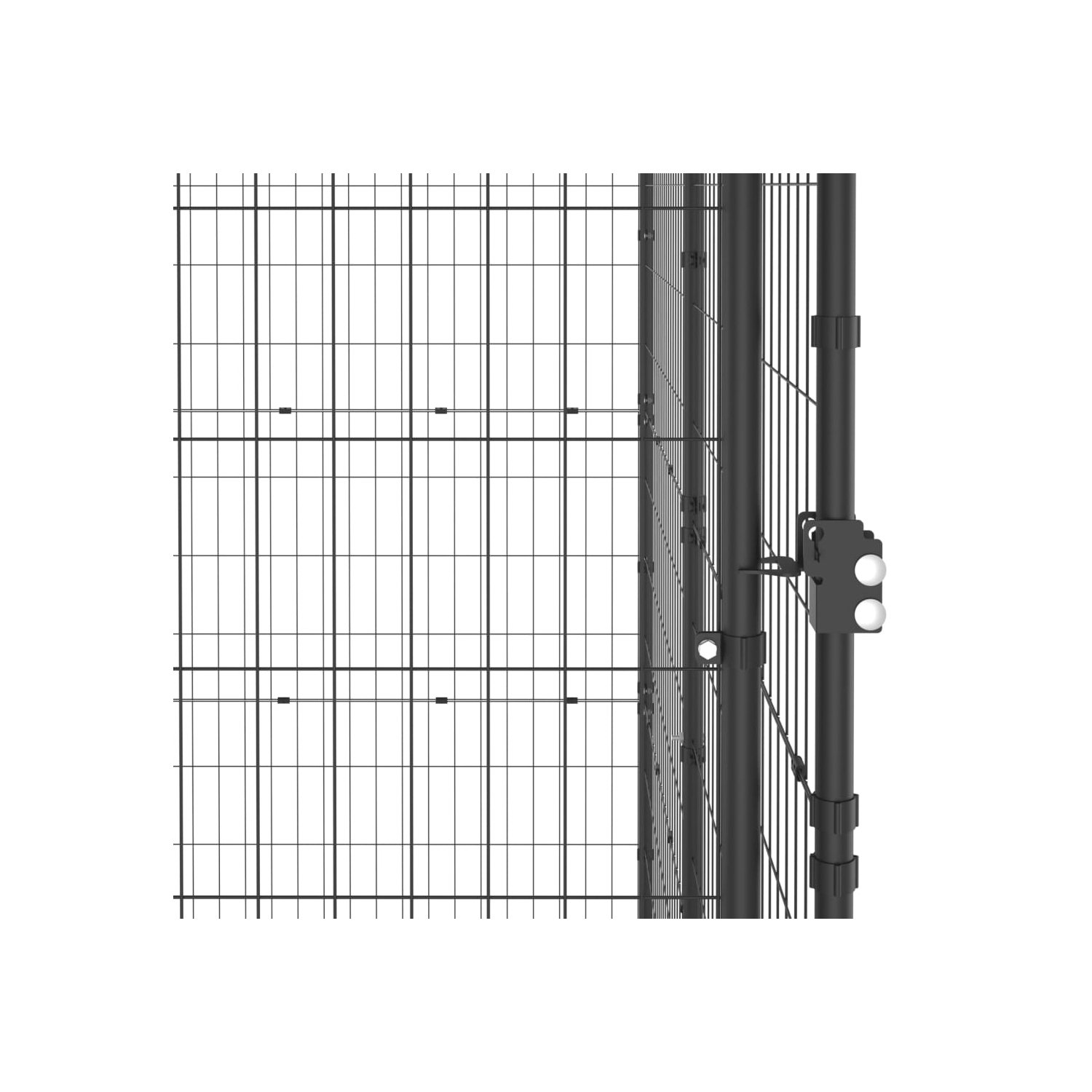 vidaXL Outdoor Dog Kennel Steel with Roof 4.84 m²