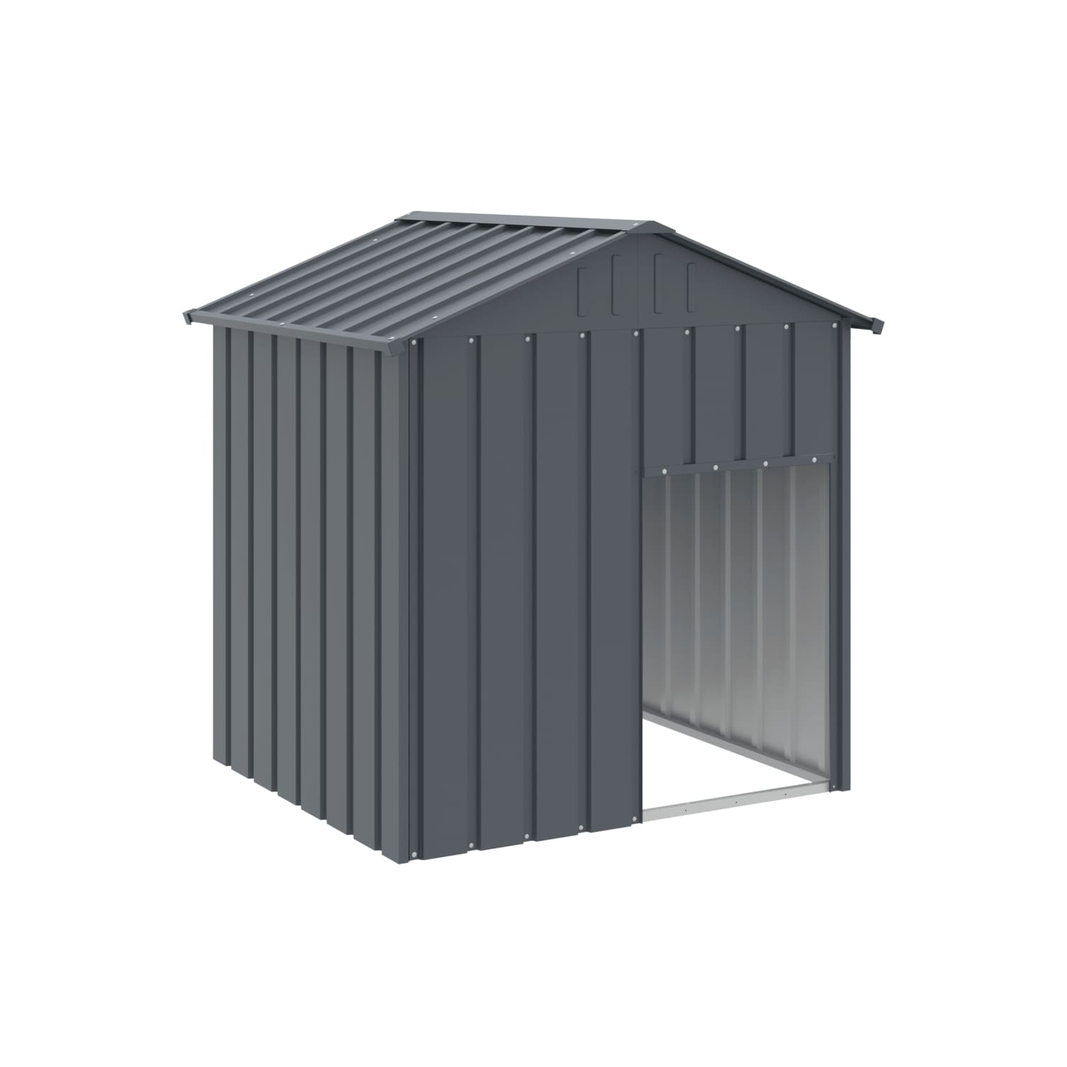 VisdaXL Dog House avec toit Anthracite 117 x 103 x 3 123&nbsp;cm acier galvanisé