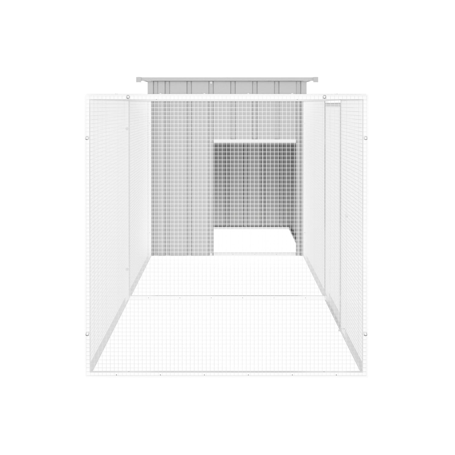 Cage de poulet en acier galvanisé, gris 300x91x100&nbsp;cm