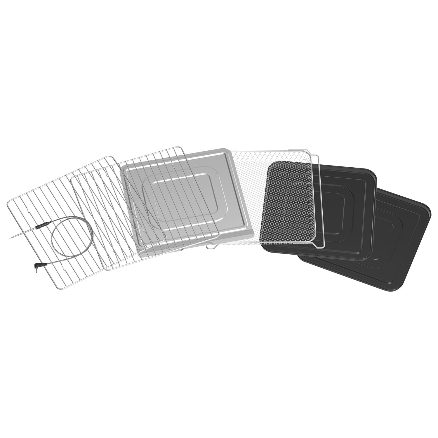 Bella Pro Duo Air Fry Convection Double Oven with Probe - 0.85 Cu.Ft./24L - Stainless Steel - Only at Best Buy