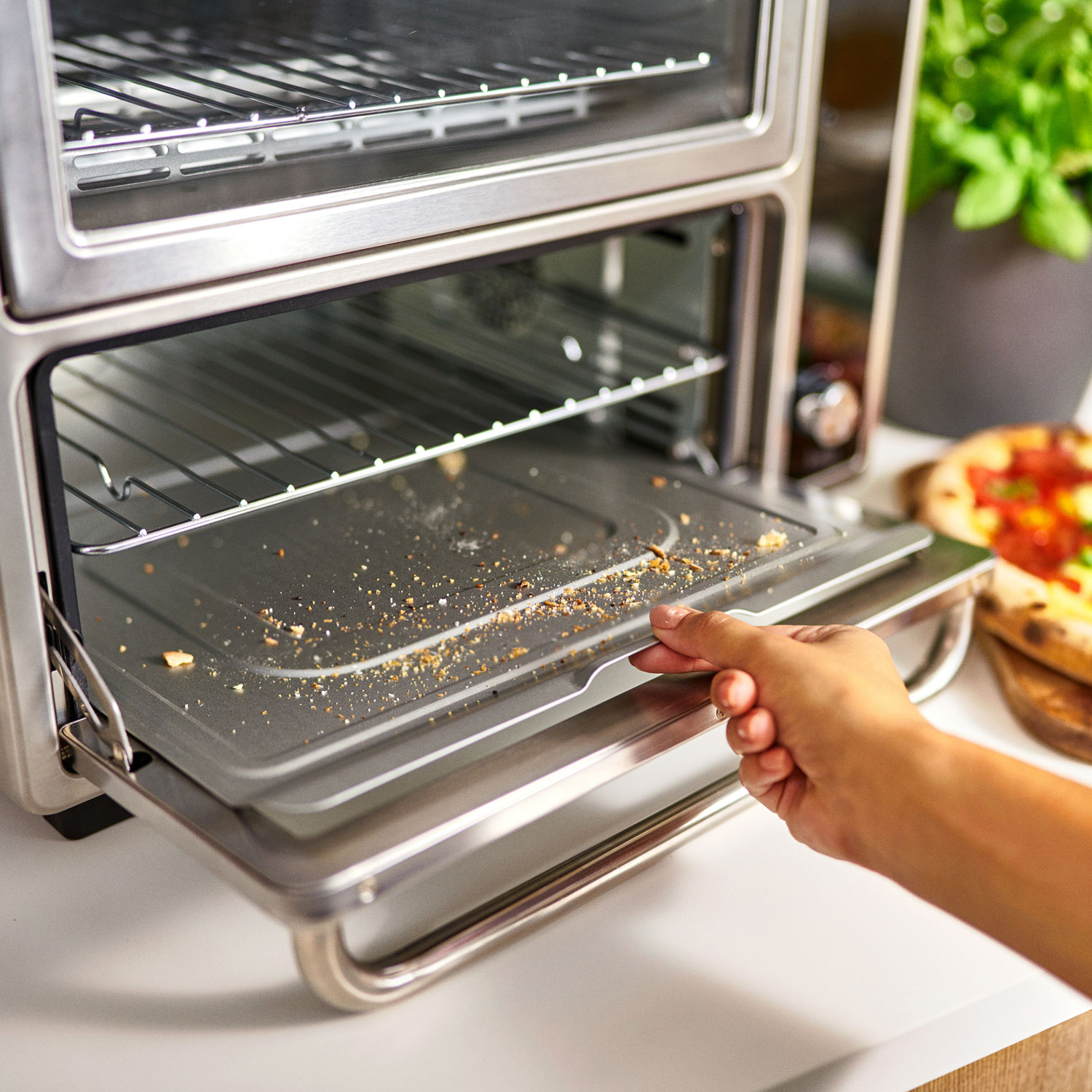 Bella Pro Duo Air Fry Convection Double Oven with Probe - 0.85 Cu.Ft./24L - Stainless Steel - Only at Best Buy