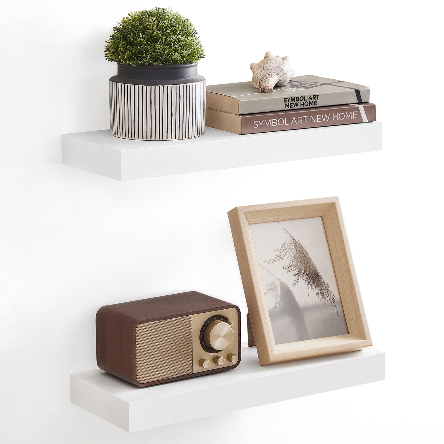 Tablette flottante pour LA MAISON SONGMICS, tablette murale de 15,7 po, avec support en métal pour une installation facile, accessoires d’affichage,