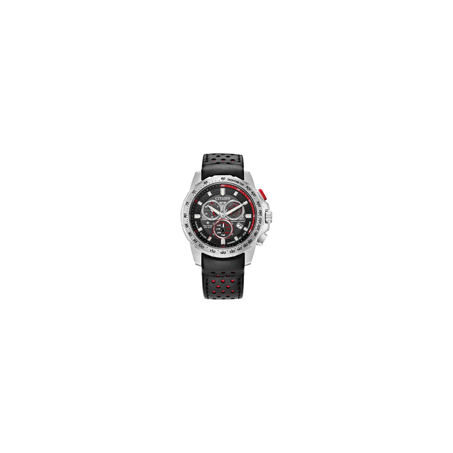Open Box - Citizen Promaster MX 43mm Men's Chronograph Sport Watch - Black/Stainless Steel