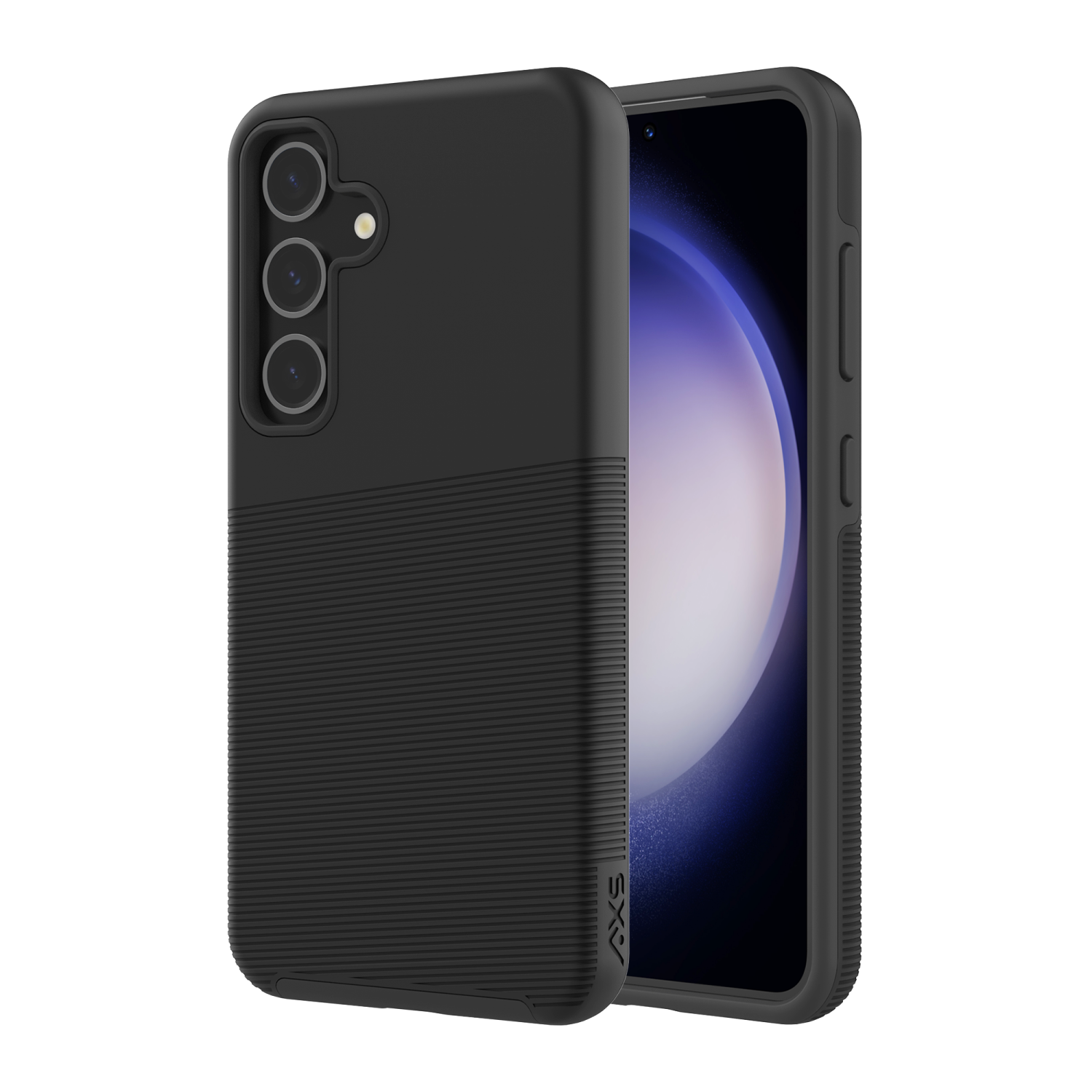 AXS PROTECH plus – Étui mince anti-choc double couche pour Samsung Galaxy S24 | Noir