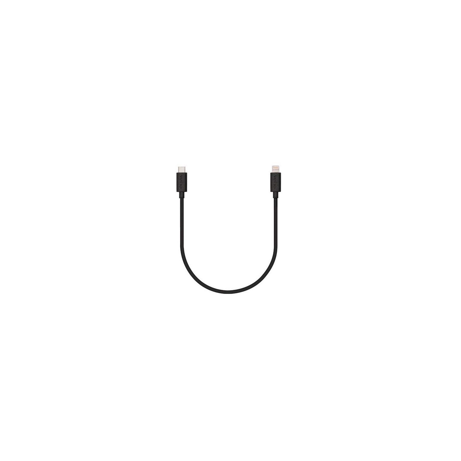 Veho Pebble USB-C to Lightning Charge & Sync Cable 0.2m - Black
