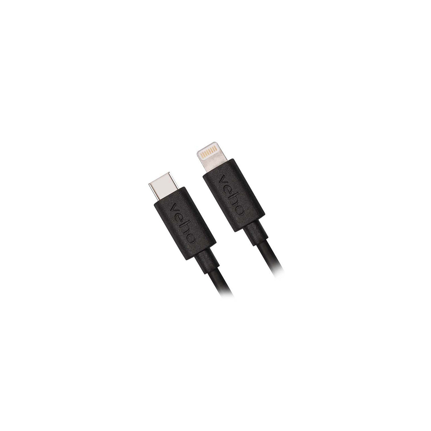 Veho Pebble USB-C to Lightning Charge & Sync Cable 0.2m - Black