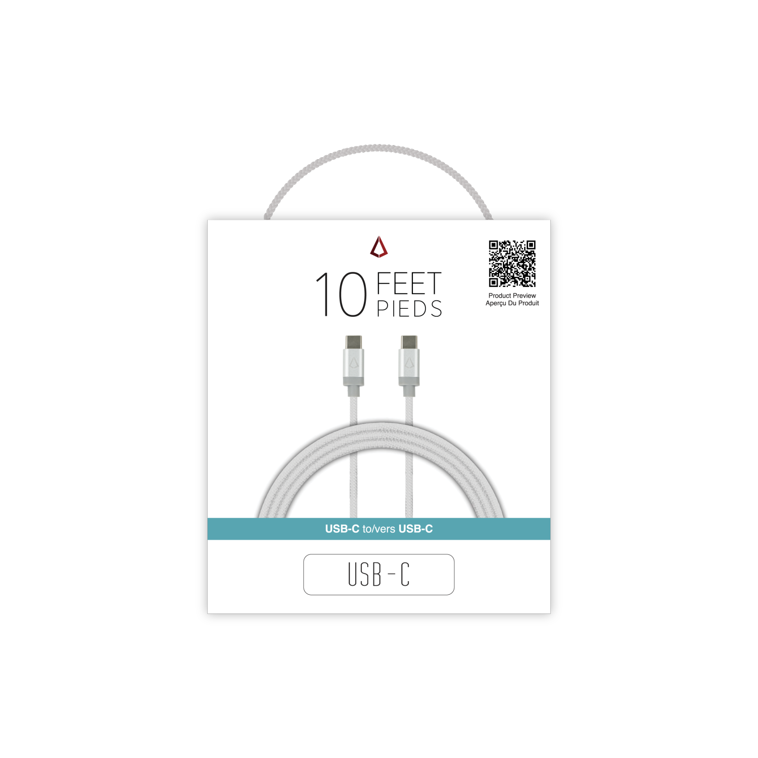 LBT 10 ft White USB-C to C Premium Braided Cable