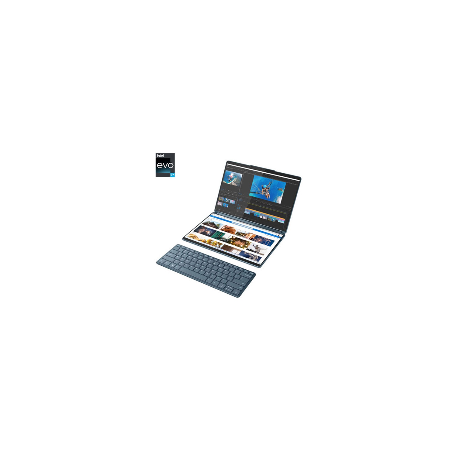 Refurbished(Excellent) - Lenovo Yoga Book 9i 13" Touchscreen Laptop - Tidal Teal (Intel Evo i7-1355U/1TB SSD/16GB RAM/Win11)