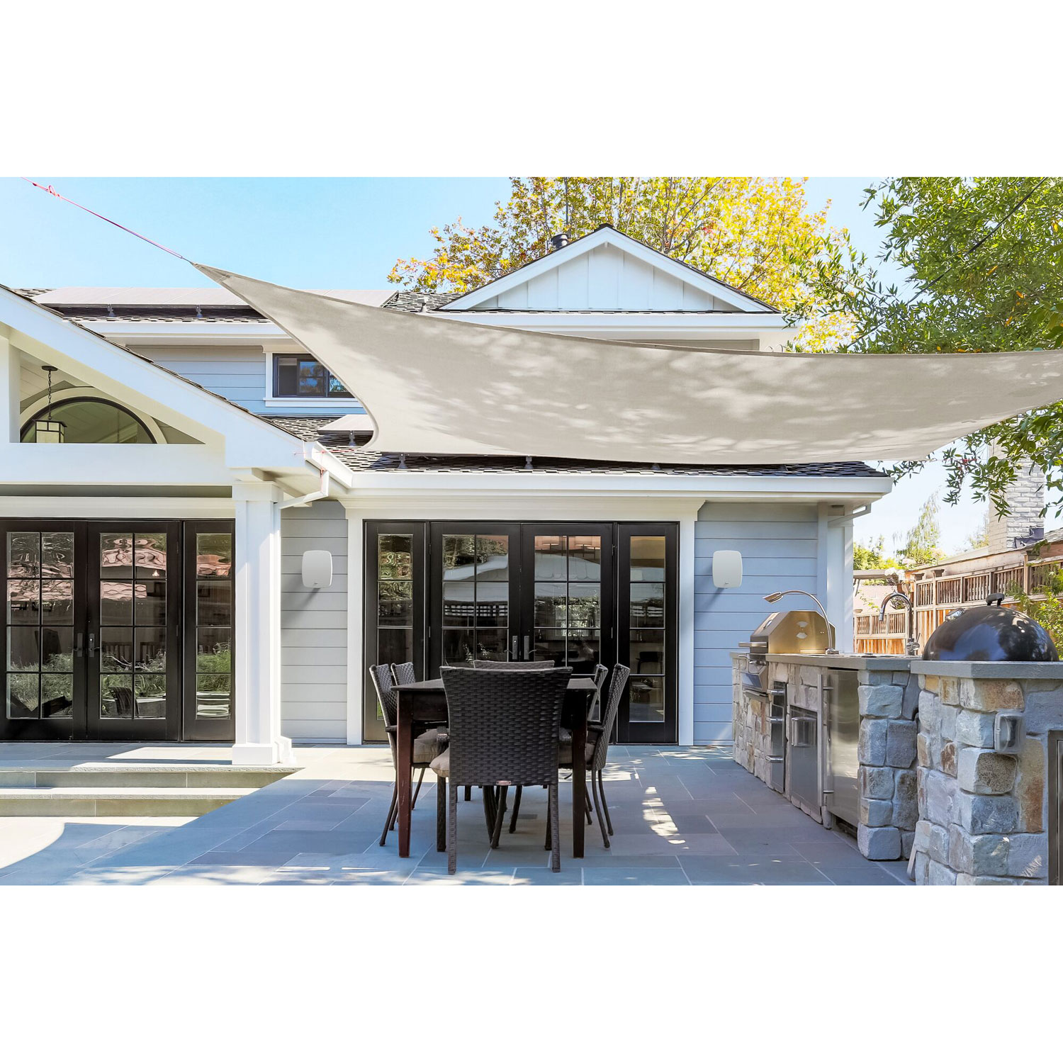 Système de haut-parleurs à 5 voies résistant aux intempéries 320 W RSM-650 de - Paire - Blanc