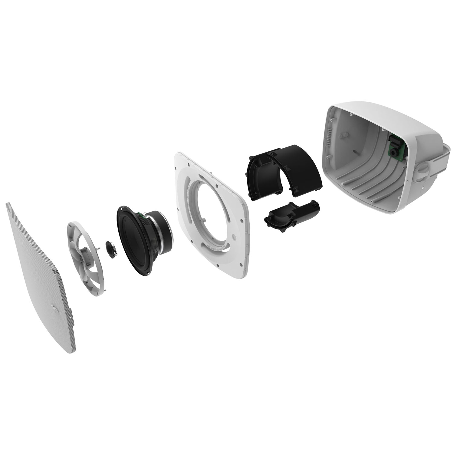 Système de haut-parleurs à 5 voies résistant aux intempéries 320 W RSM-650 de - Paire - Blanc