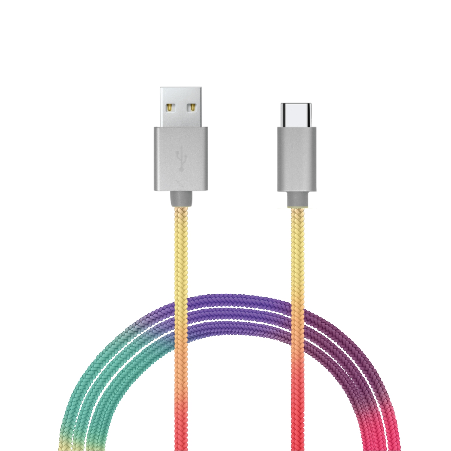 AMAZE 5FT USB-A TO USB-C CABLE - MULTI-COLOR