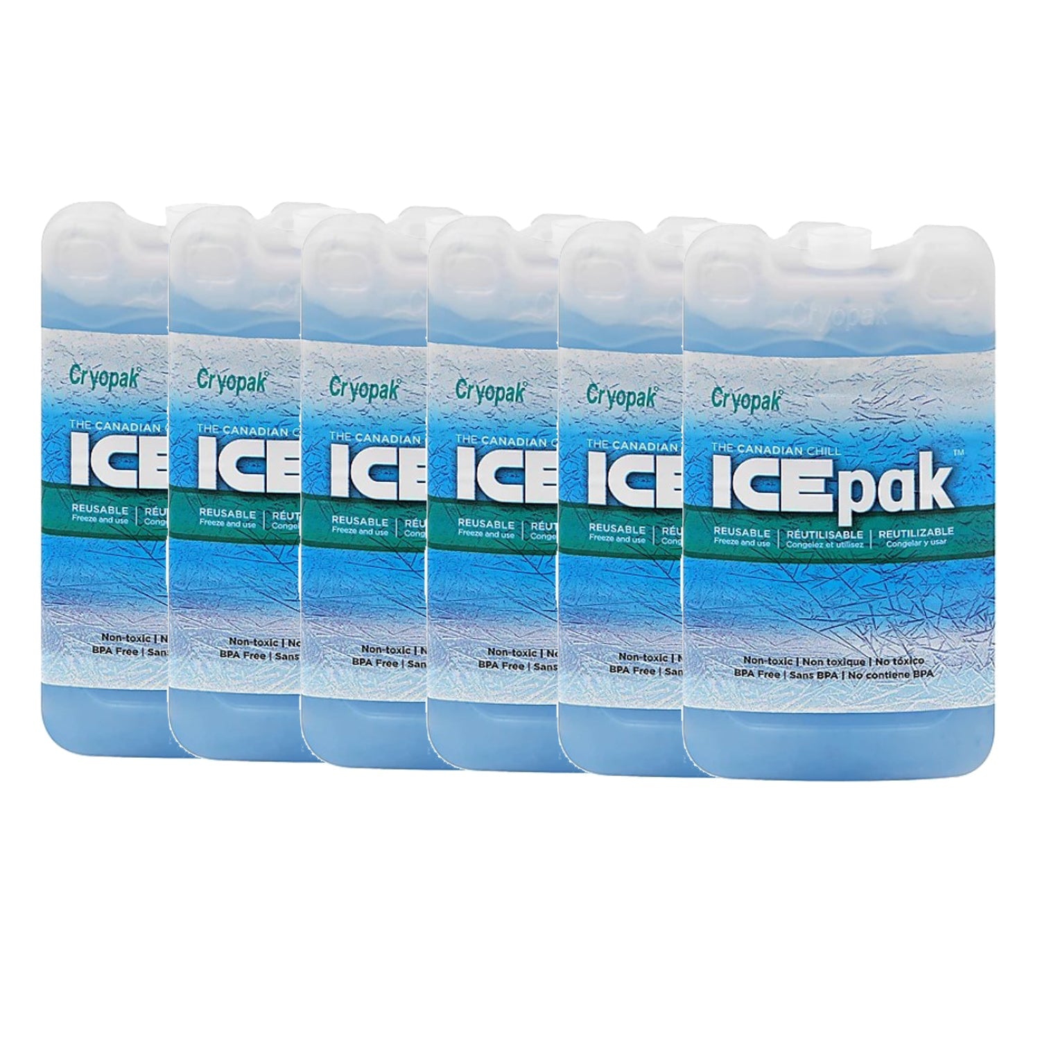 Cryopak - Ensemble de 6 IcePak réutilisables, non toxiques