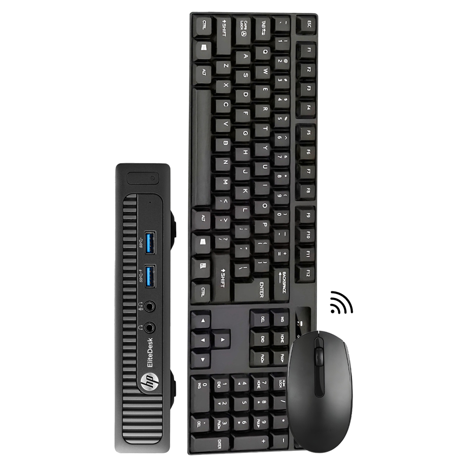 Refurbished - HP EliteDesk 800 G1 Mini Windows 10 Pro Professional Desktop Computer Tiny PC (Intel Core i5 CPU/ 8GB RAM/ 1TB SSD/ Wireless Keyboard