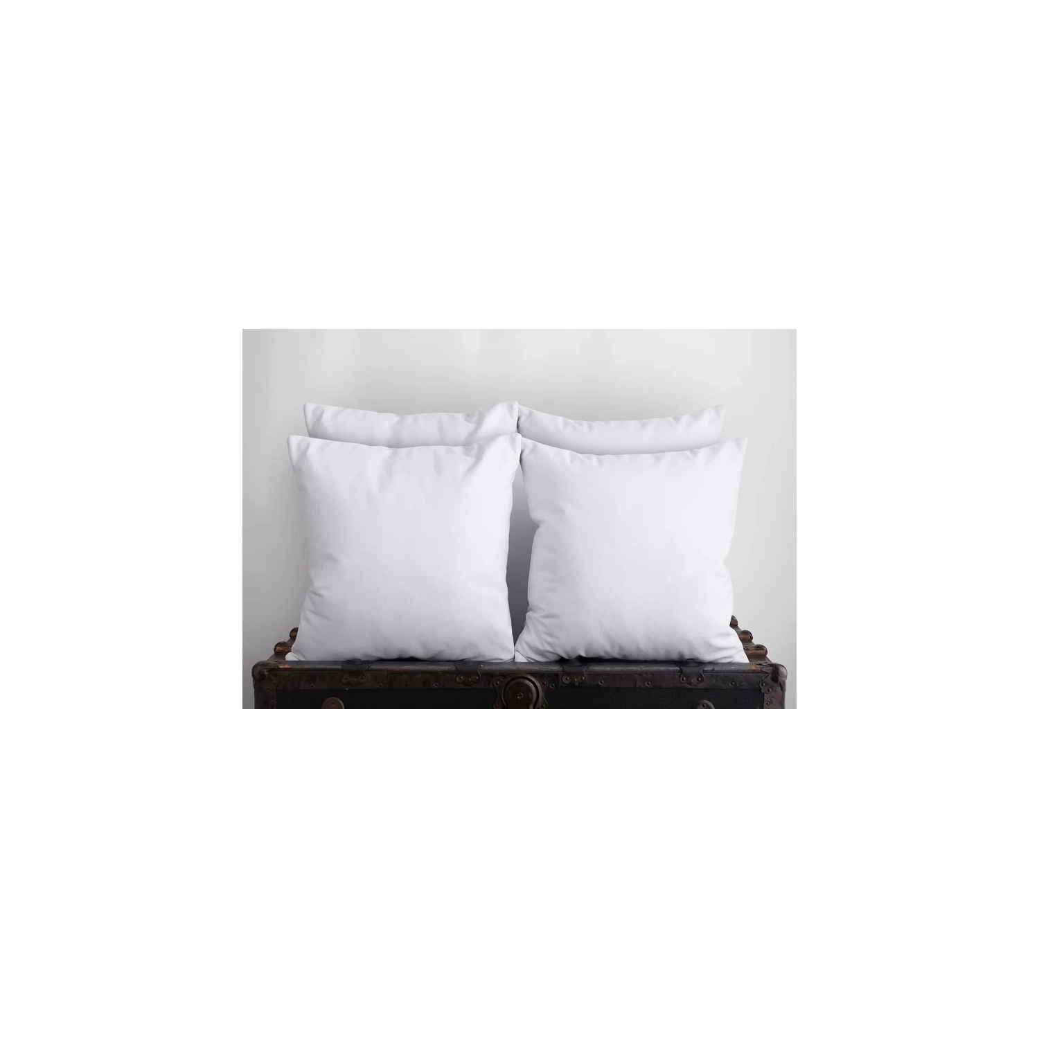 Enhance Your Décor: Bedding Throw Pillow Insert Set - White, 18x18 Inches - Ideal for Sofa, Bed, and Couch - Set of 4 Decorative Stuffer Pillows