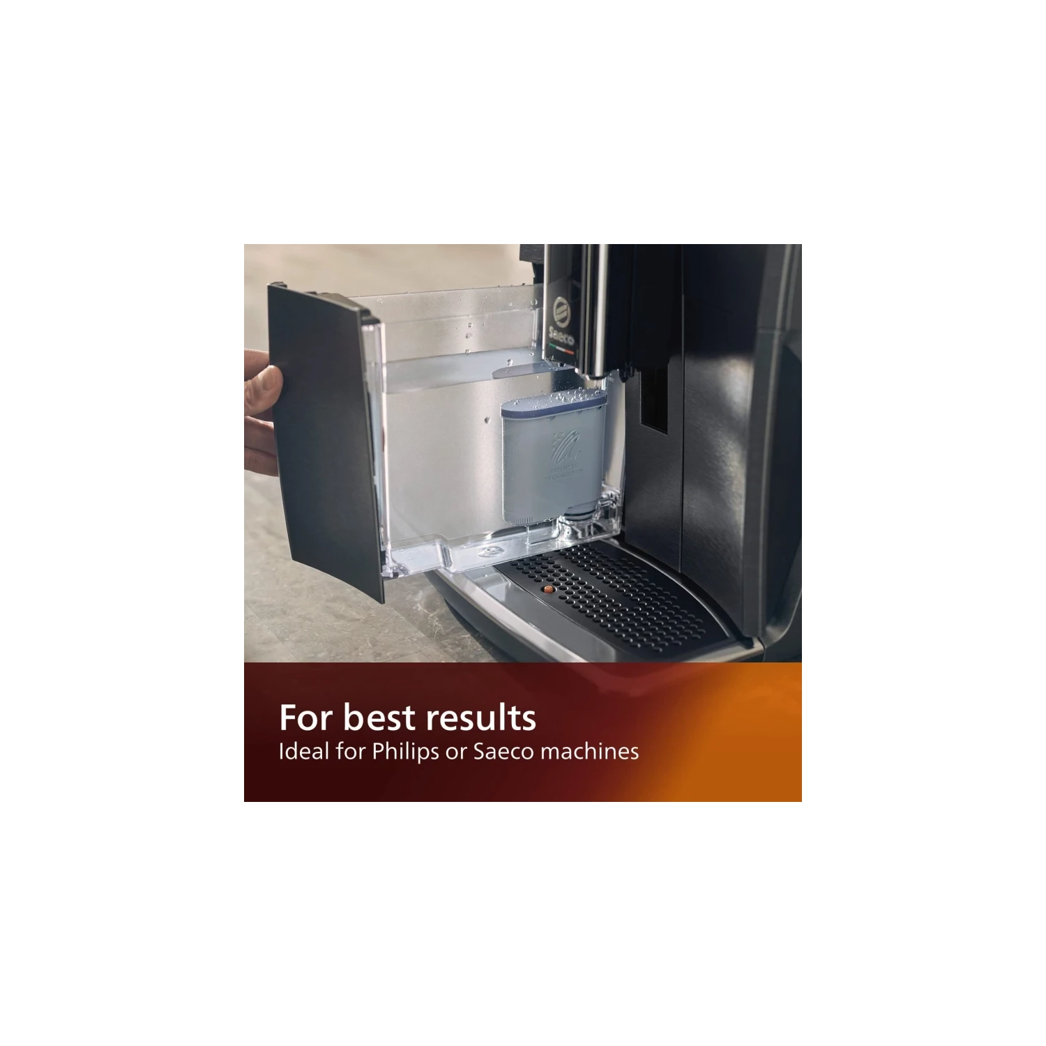 Filtre à calcaire et eau AquaClean Original de Philips - pas de détartrage pour 5.000 tasses - réduit la formation de calcaire - 2 filtres inclus