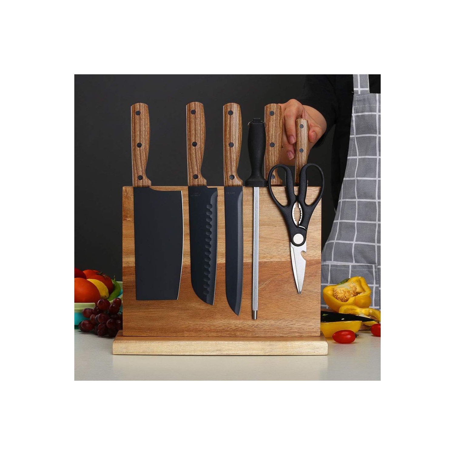 Home cuisine Support magnétique porte-couteaux porte-couteaux avec supports magnétiques et solides aimants porte-couteaux multifonctions