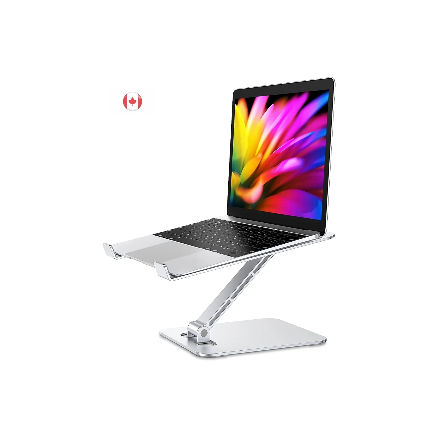 Ergonomic Adjustable Laptop Stand with Heat-Vent - Foldable Aluminium Alloy Laptop Riser for MacBook Air, Pro, Dell XPS, Samsung - Compatible with 10”-16" Laptops