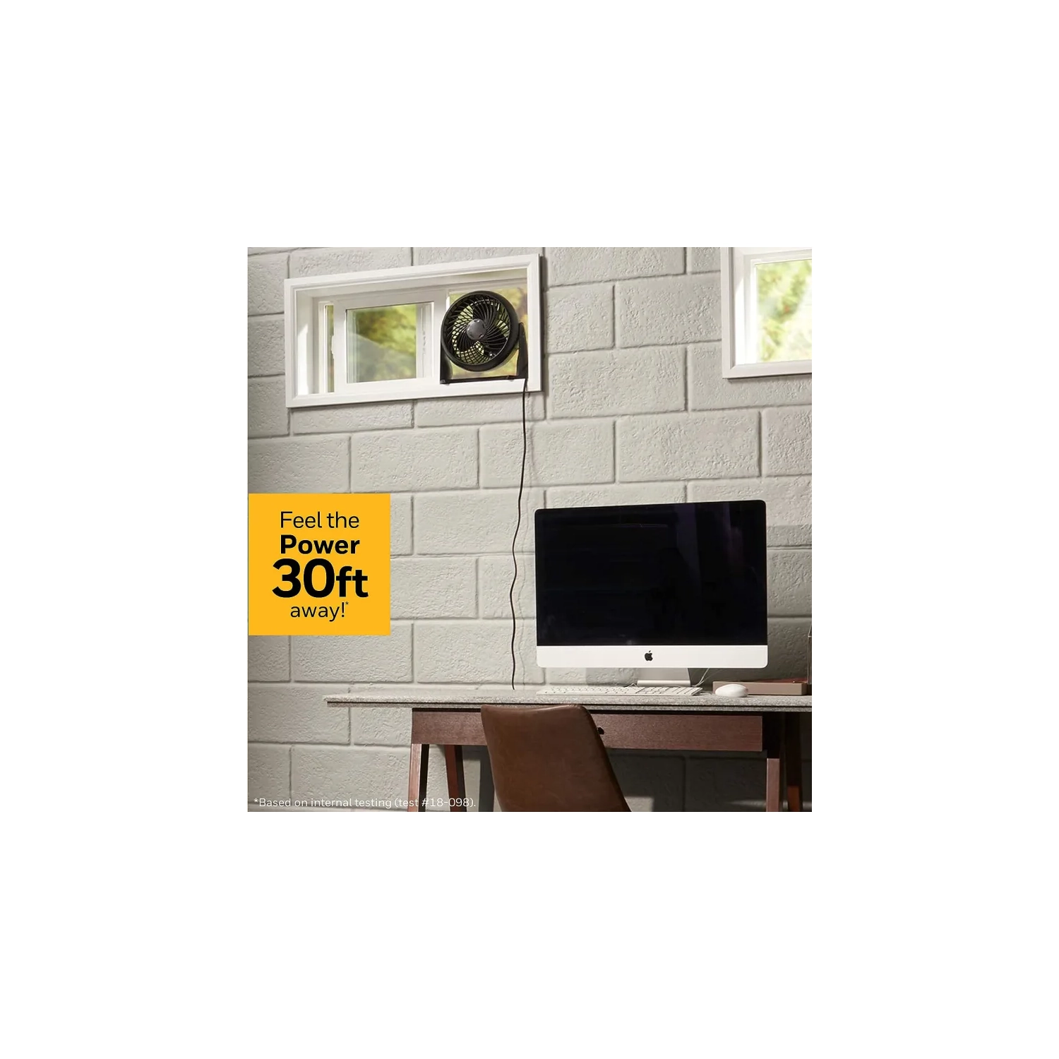 Honeywell HT900C 7" TurboForce® POWER+ Desk/Table Fan - Air Circulator for Small Bedroom - Portable, Wall Mountable - Energy Saving, 3 Speeds, Black