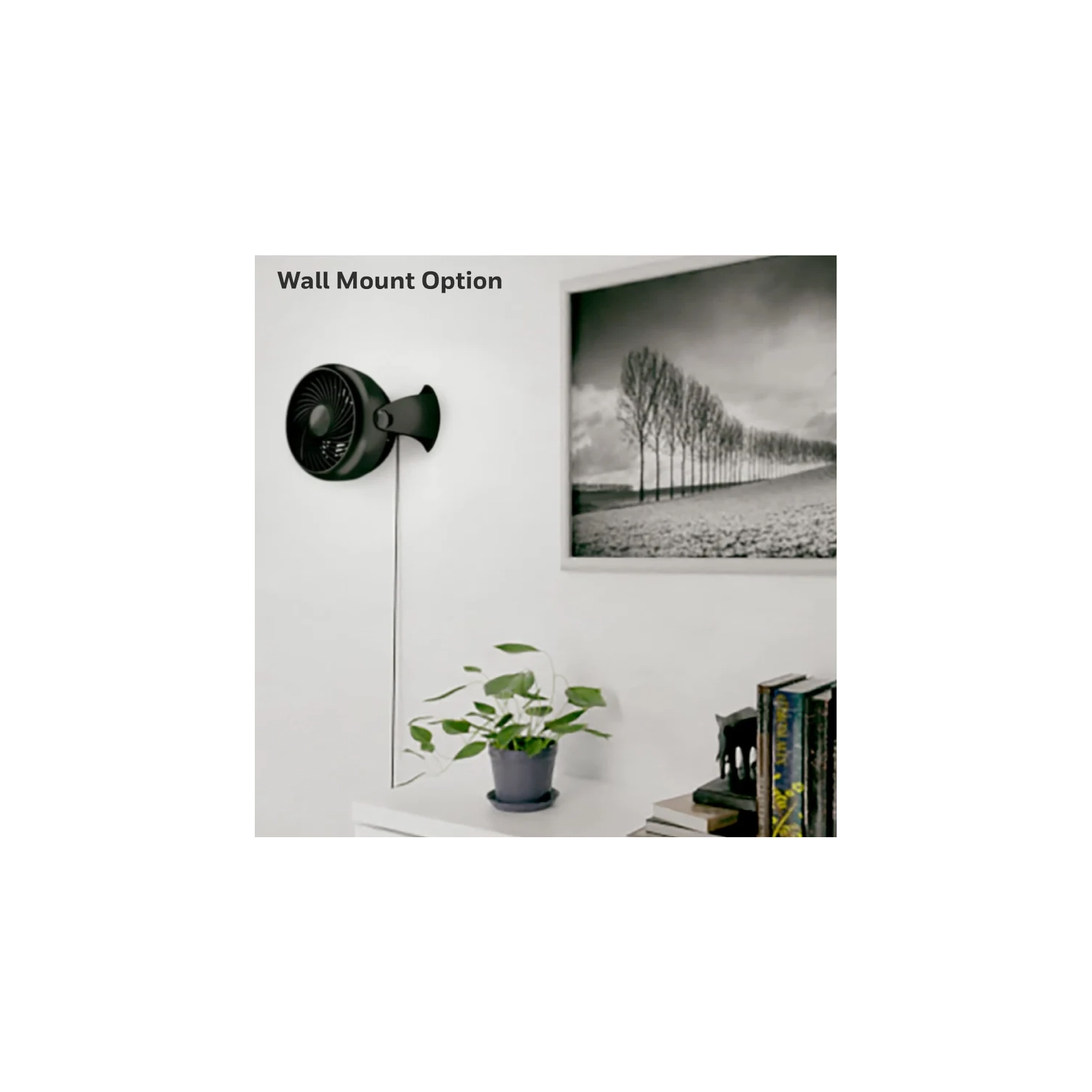 Honeywell HT900C 7" TurboForce® POWER+ Desk/Table Fan - Air Circulator for Small Bedroom - Portable, Wall Mountable - Energy Saving, 3 Speeds, Black