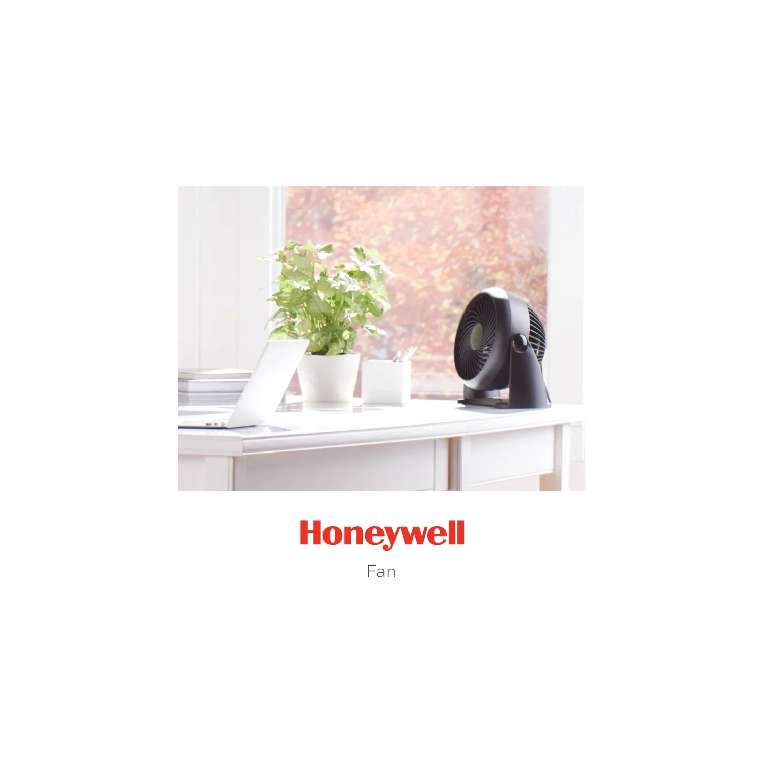 Honeywell HT900C 7" TurboForce® POWER+ Desk/Table Fan - Air Circulator for Small Bedroom - Portable, Wall Mountable - Energy Saving, 3 Speeds, Black