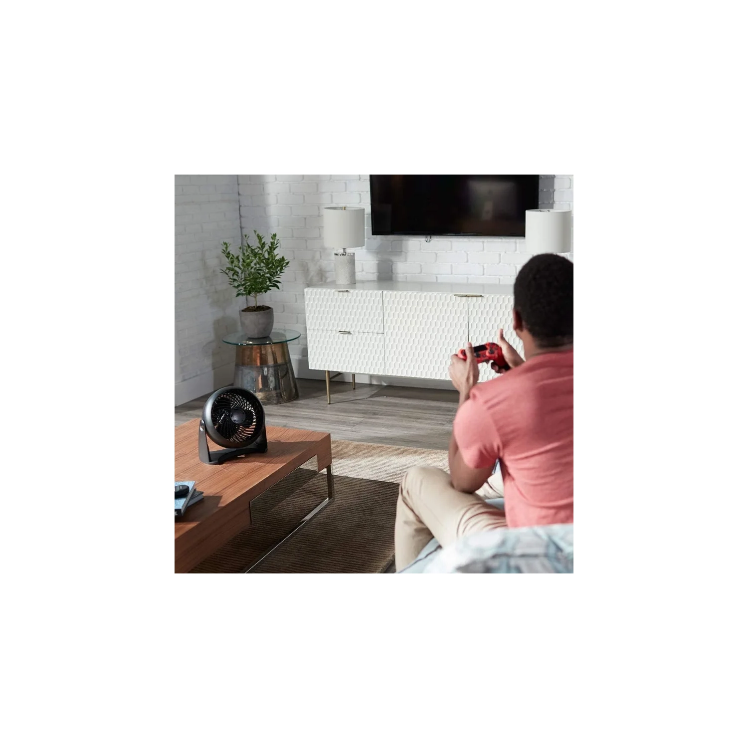 Honeywell HT900C 7" TurboForce® POWER+ Desk/Table Fan - Air Circulator for Small Bedroom - Portable, Wall Mountable - Energy Saving, 3 Speeds, Black