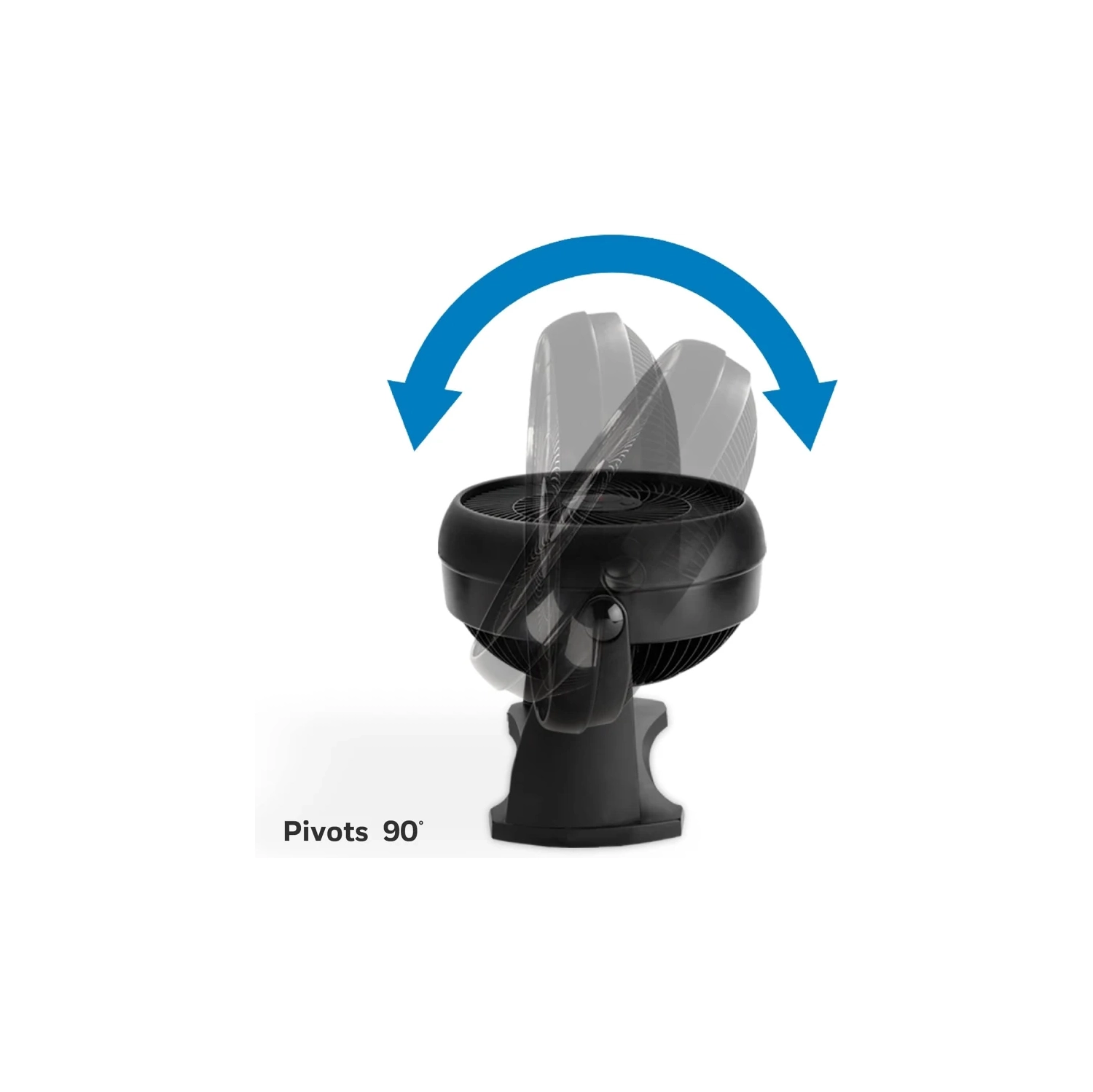 Honeywell HT900C 7" TurboForce® POWER+ Desk/Table Fan - Air Circulator for Small Bedroom - Portable, Wall Mountable - Energy Saving, 3 Speeds, Black