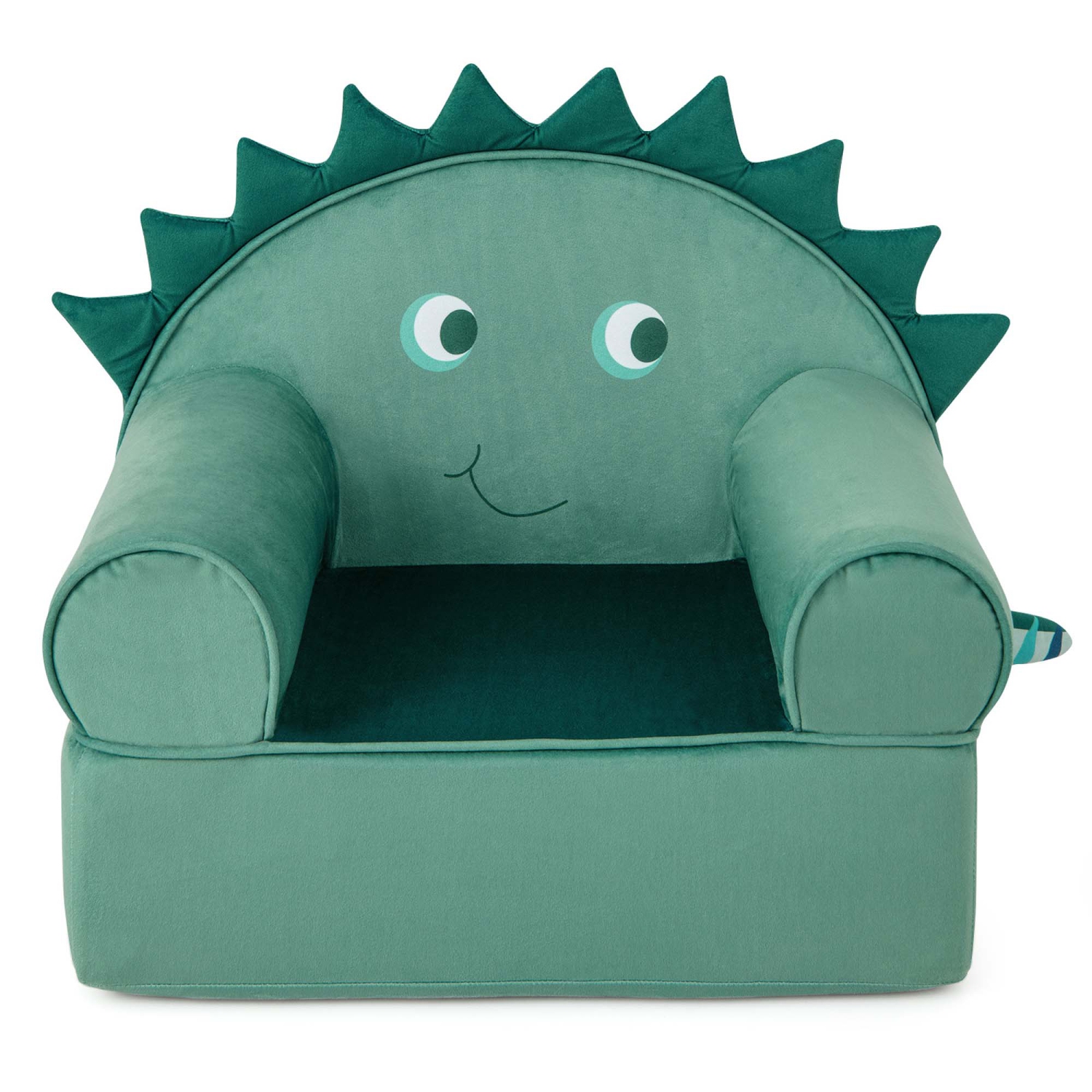 Sofa pour enfants avec fauteuil à accoudoirs en mousse Dinosaur Cuddly de Costway avec housse lavable