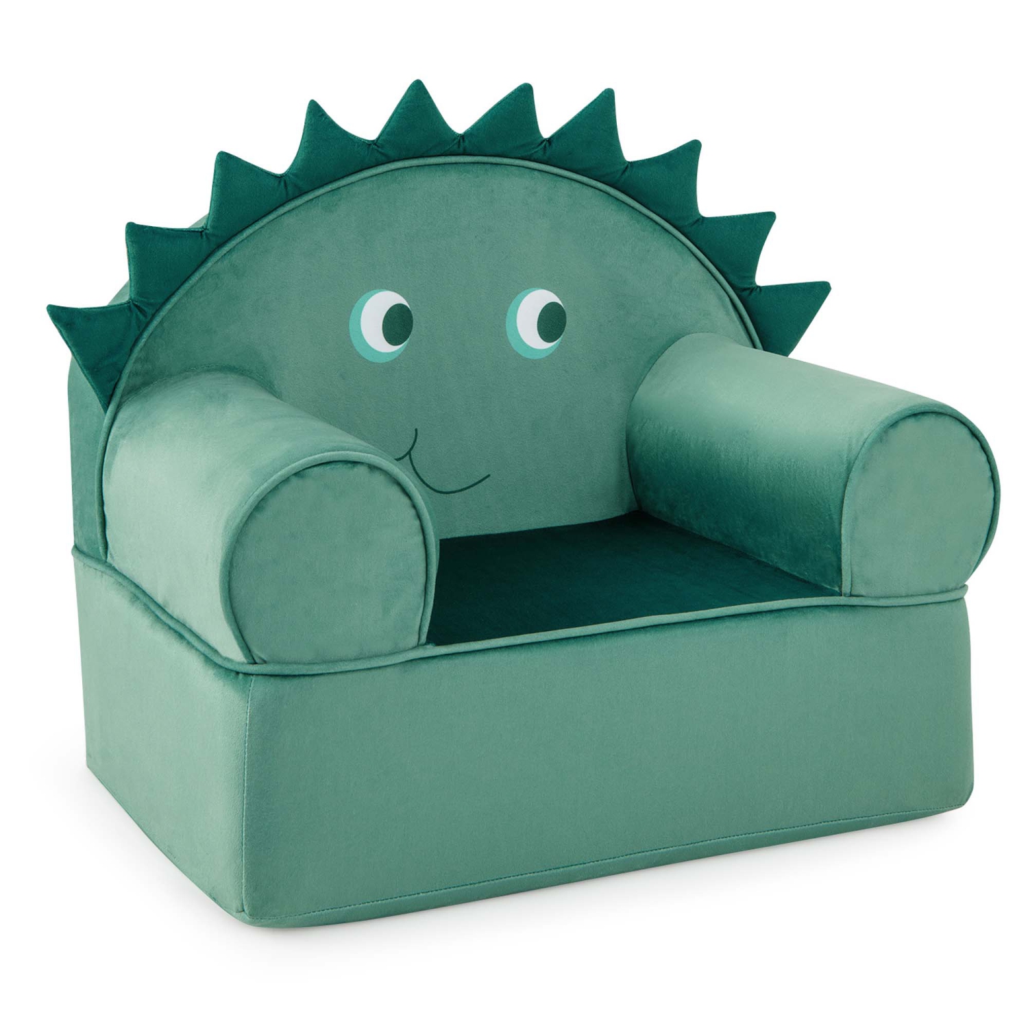 Sofa pour enfants avec fauteuil à accoudoirs en mousse Dinosaur Cuddly de Costway avec housse lavable