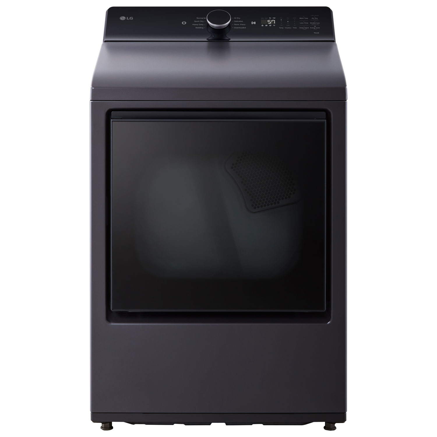 LG 7.3 Cu. Ft. Ultra Large Capacity Rear Control Electric Dryer (DLE8400BE) - Matte Black