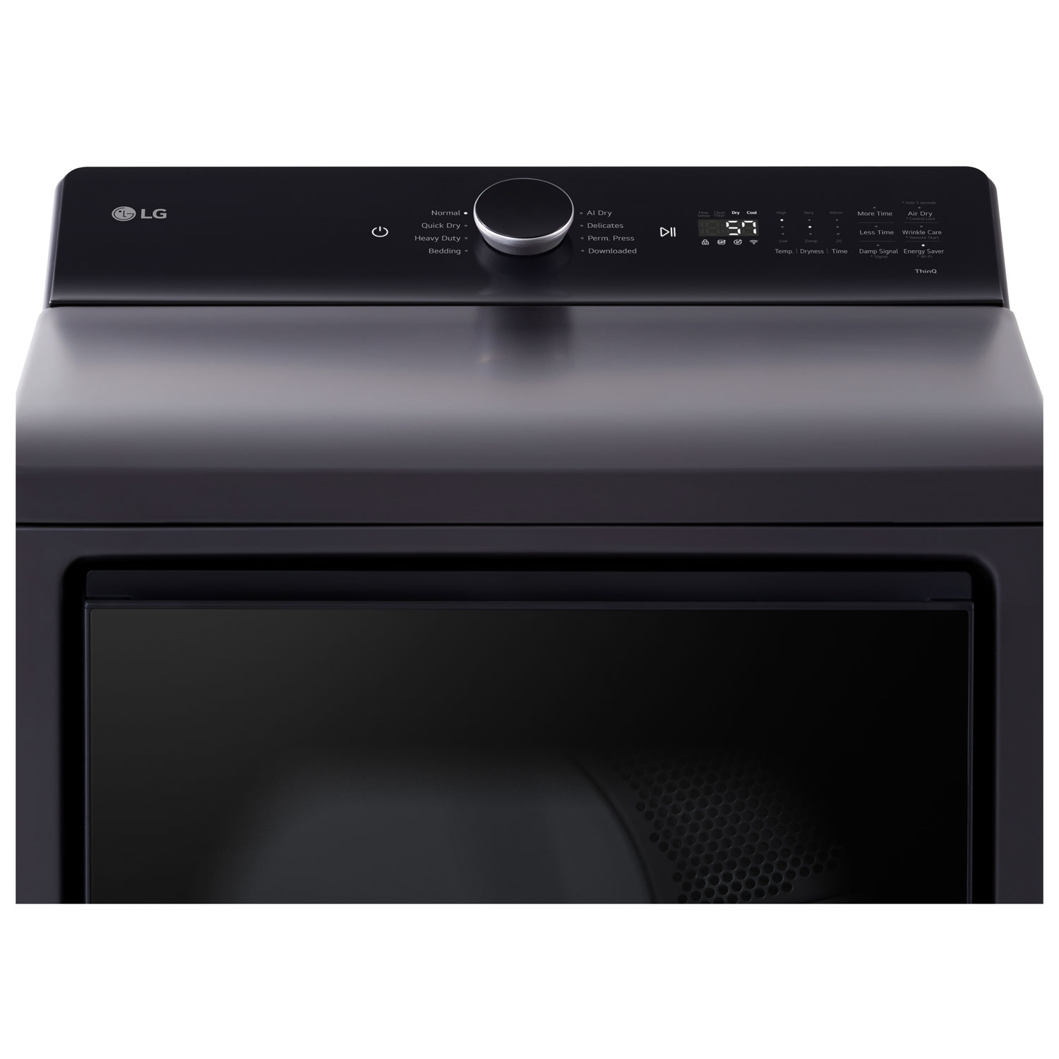 LG 7.3 Cu. Ft. Ultra Large Capacity Rear Control Electric Dryer - Matte Black