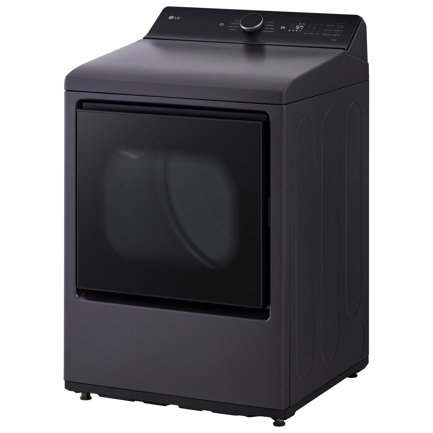 LG 7.3 Cu. Ft. Ultra Large Capacity Rear Control Electric Dryer - Matte Black